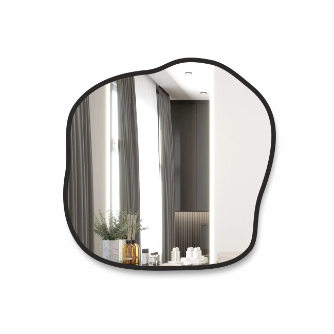 Зеркало Д-063 фигурное с чёрной окантовкой, УФ-печать 700*700 (Беларусь)