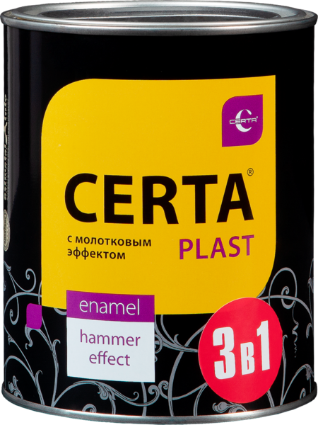 Грунт-эмаль по ржавчине 3 в 1 CERTA-PLAST с молотковым эффектом в Борисове