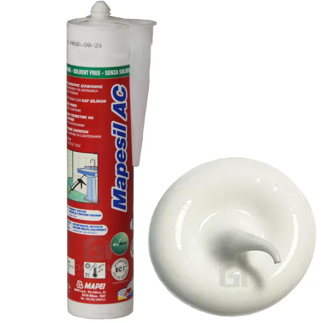 Герметик силиконовый MAPEI Mapesil AC №100 белый 310 мл (Италия)