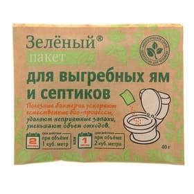 Зеленый Пакет для выгребных ям и септиков (Доктор Робик-111)(48 гр) (Россия)|купить Практик Борисов