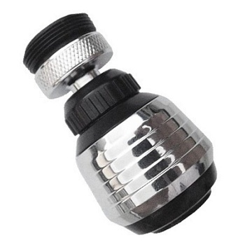 Аэратор для смесителя с регулировкой потока воды, поворотный, ПВХ (Россия)