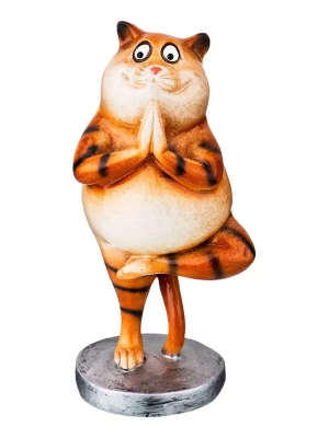 Статуэтка полистоун "Котик в позе дерева" 15,5*7*6 см  27209729 (Китай)