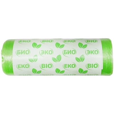 Мешки пэ ПНД 450*520*0,008 35л 30шт мусорные БИО (Россия) 