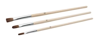 Набор корректирующих кистей 3 шт 4/6/8мм волос пони (Китай) в Борисове