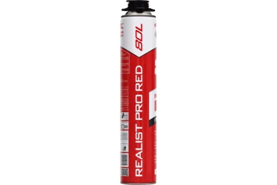 Пена монтажная REALIST PRO Red летняя 80л 800мл (Россия)