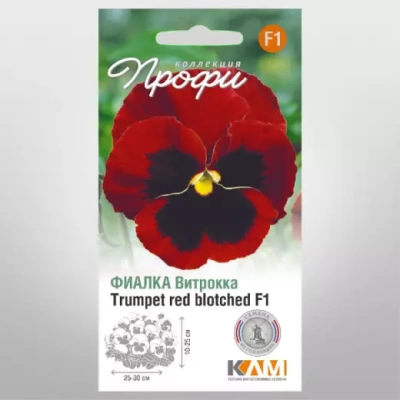 Фиалка Виола Виттрокка трампет Ред Блотчед F1 (Россия)