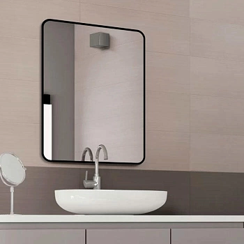 Зеркало Д-046 80*60 см с чёрной окантовкой, УФ-печать (Беларусь)