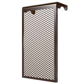 Металлический экран 4-х секционный коричневый (Беларусь)