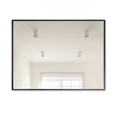 Зеркало бытовое в раме 800*600мм  (черный, узкий) (Беларусь)