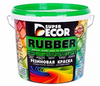 Резиновая краска SUPER DECOR (Россия)  в Борисове