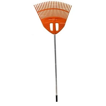 Грабли веерные пластмассовые 23 зуба "Гардения" оранжевые с алюминиевым черенком 500мм (Россия) Грабли веерные пластмассовые 23 зуба "Гардения" оранжевые с алюминиевым черенком 500мм (Россия)
