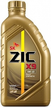 Масло для легковых автомобилей ZIC X9 5W-40-1L*12 (Россия)