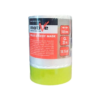 Плёнка укрывочная малярная Inter-S SPEEDY MASK с термостойкой лентой (Польша) в Борисове