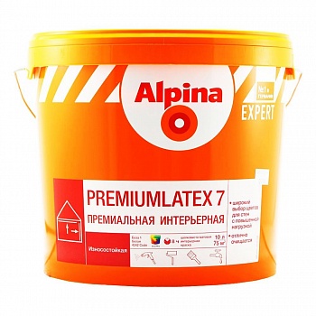Водно-дисперсионная интерьерная латексная краска Alpina Expert Premiumlatex (Беларусь) в Борисове
