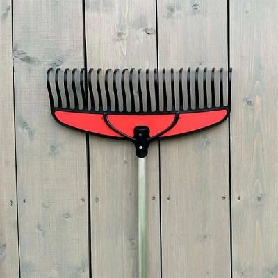 Грабли веерные Fachmann Garten для листвы пластиковые с алюминиевым черенком (Россия)