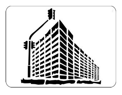 Трафарет Primacol XXL 64 "big city", (Польша)