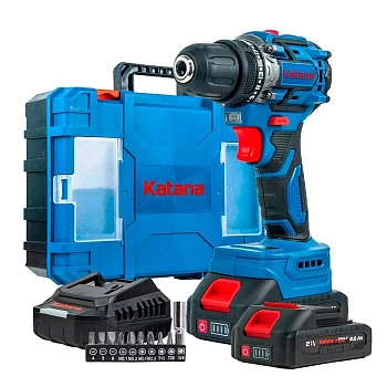 Аккумуляторная дрель-шуруповерт Katana CD3501 (21В,Бесщеточн.,2акк,2А/ч,Li-ion,10бит,кейс) (Китай) Аккумуляторная дрель-шуруповерт Katana CD3501 (21В,Бесщеточн.,2акк,2А/ч,Li-ion,10бит,кейс) (Китай)