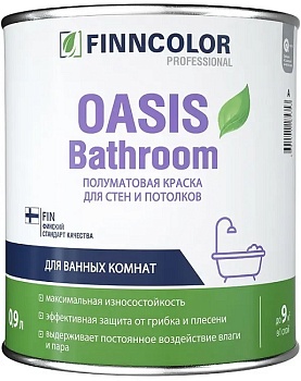 Краска водно-дисперсионная для влажных помещений Finncolor Oasis Bathroom