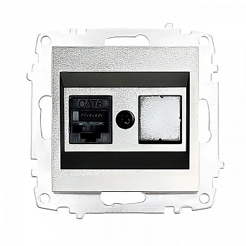 Розетка компьютерная, механизм Ovivo Grano (Турция)