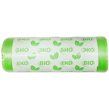 Мешки пэ ПНД 450*520*0,008 35л 30шт мусорные БИО (Россия) 