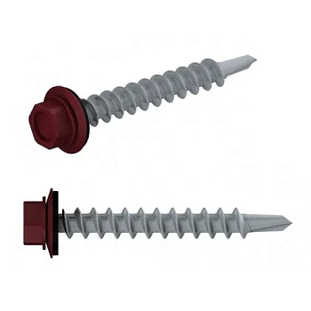 Саморез кровельный цинк шайба с прокладкой PT3 к металлу STARFIX вес (Китай)