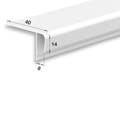Профиль F для ПВХ панелей 8мм 3,0м Идеал Ламини белый глянцевый (Россия)