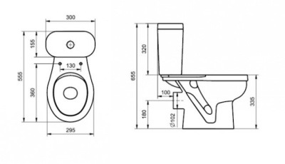 Унитаз-компакт детский Santek Каспер (Россия)