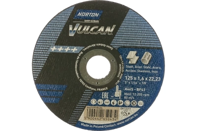 Отрезной круг по нержавейке/металлу NLS 41, ø 125x1,6x22,23, 80 m/sec Norton (Польша)