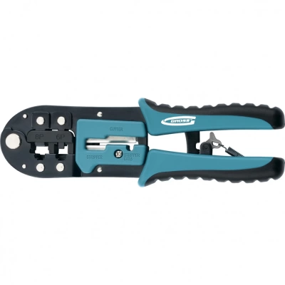 Клещи для обжима телефонных и компьютерных клемм RJ-45,6P,8P и RJ-11/12,6P,8P GROSS (Россия)