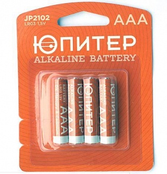Батарейка AAA LR03 1,5V alkaline JP2102 ЮПИТЕР (Китай)