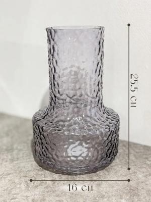 Ваза Art&Home Dark Scales 16х25,5 стекло JQY333 (Китай)