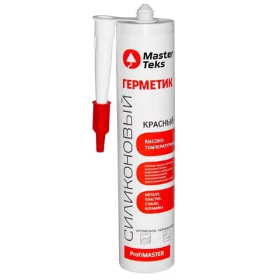 Герметик MasterTeks ProfiMaster силиконовый высокотемпературный 260 мл красный (Россия)