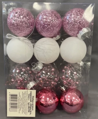 Набор елочных украшений  Шары 6 см, 12 шт. 061590 (Китай)