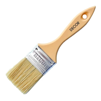 Кисть плоская смешанный ворс пластиковая ручка Неделька Decor Вторник 25х12 мм(Россия)