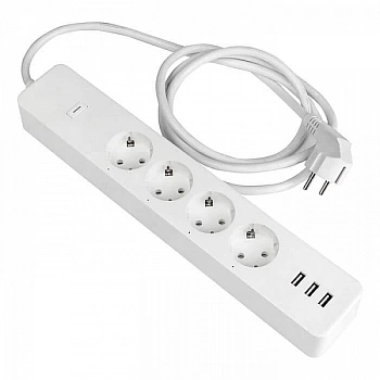 Умный удлинитель EKF Connect 1.8 м 4 гн с/з + USB*4 Wi-Fi RCE-1WF Pro (Китай)