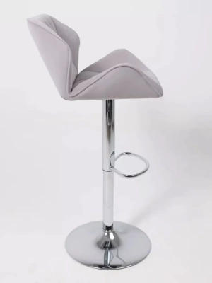 Кресло BERLIN B Kiton 722 серый велюр/хром (Беларусь)