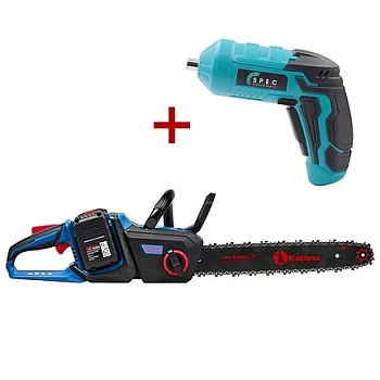 Пила цепная аккумуляторная KATANA DT2103-PRO + Шуруповерт аккумуляторный(отв-ка)SPEC SW3000 (Комплект) (Китай)