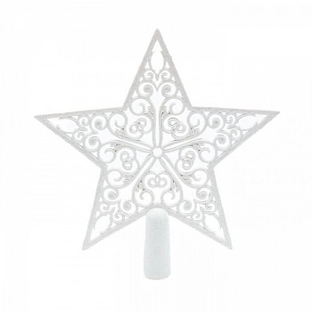 Верхушка елочная пластмассовая  "Звезда" 21,5см BB102220 (Китай)
