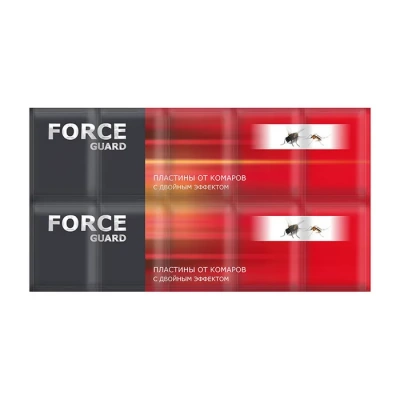 Пластины от комаров Force Guard без запаха красные 10шт (Россия)