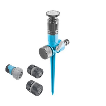 Дождеватель круговой на колышке CONTI IDEAL в комплекте с муфтами и коннектором 52-562  (Тайфань)