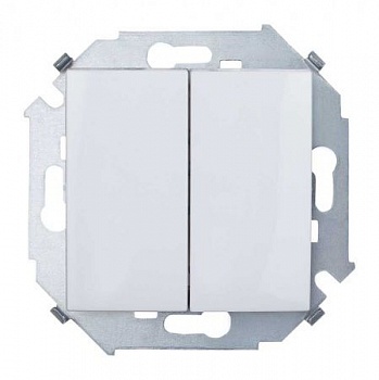 Выключатель 2 клавишный белый 1591397-030 (Россия) 