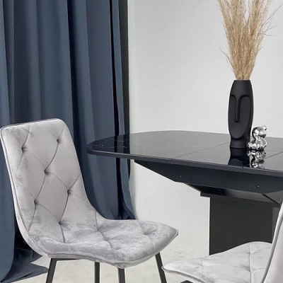 Стул MIRA светло-серый велюр HLR20/черный (Китай)