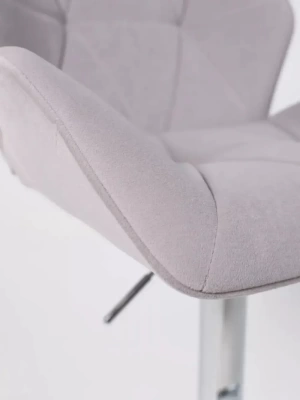 Кресло BERLIN B Kiton 722 серый велюр/хром (Беларусь)