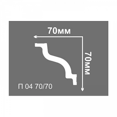 Плинтус потолочный Де-Багет П 04 70/70 (Россия)
