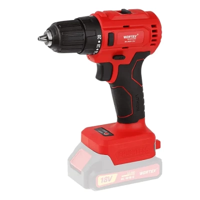 Аккумумяторная дрель-шуруповерт WORTEX BD 2025 LiSET в чемодане ALL1 XLT бесщеточная 18В 55Н*м 2х2А*ч + 2 насадки (Китай) 