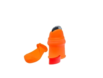 Нож садовый на палец металл/резина + 4 защитных напальчника (Китай)