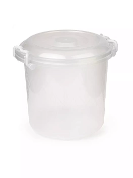 Контейнер 10л круглый с ручками прозрачный М6762 (Россия)