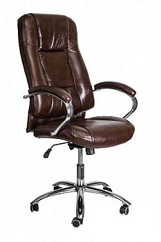 Кресло поворотное KING A, натуральная кожа темно-коричневый RT-090 (Китай)