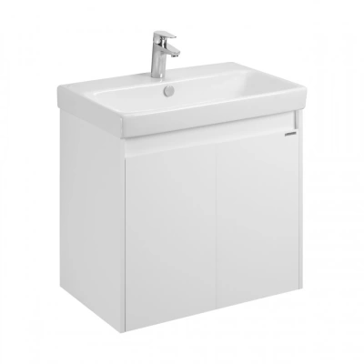 Набор тумба под умывальник Акватон Сканди Doors 70 белый глянец/белый матовый + раковина Адриана 70 (Россия)