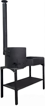 Мангал 3в1 с дымоходом и подказанником 80*30,5*70 CHUGUN INVEST (Беларусь)